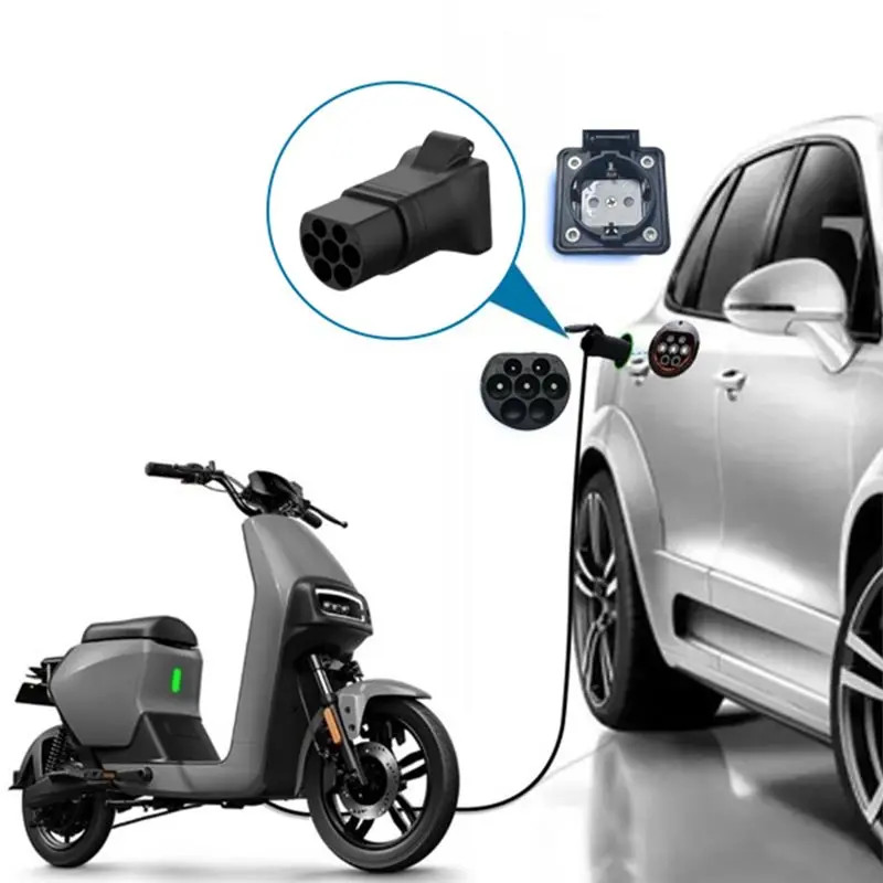 A73X-GBT V2L Portable Discharger Electric Vehicle Discharge Adapter 220V EU Plug EV Conversion To Schuko Socket For Camping