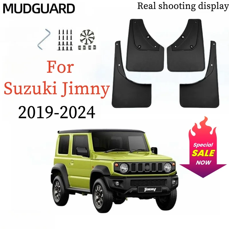 4pcs/Set Car Mudflaps for Suzuki Jimny 2019 2020 2021 2022 2023 2024 Fender Mud Flaps Splash Guards Car Accessory