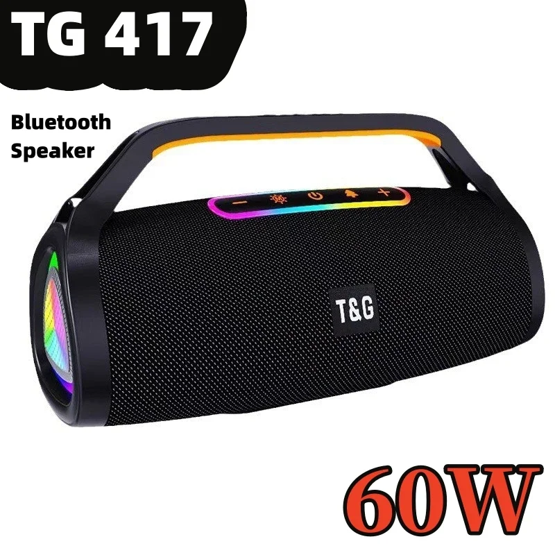 

TG417 60W High Power caixa de som Bluetooth Speaker Waterproof Portable Column For PC Computer Speakers Subwoofer Music Center