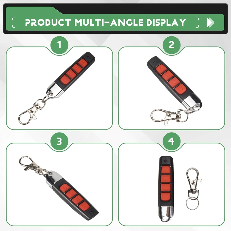 3 uds Universal 4 botones clave abridor de puerta de garaje duplicador de Control remoto nuevo Control remoto de puerta de garaje 433MHZ