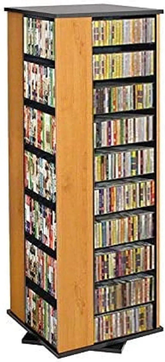 Revolving Media Tower 1000 - Oak/Black