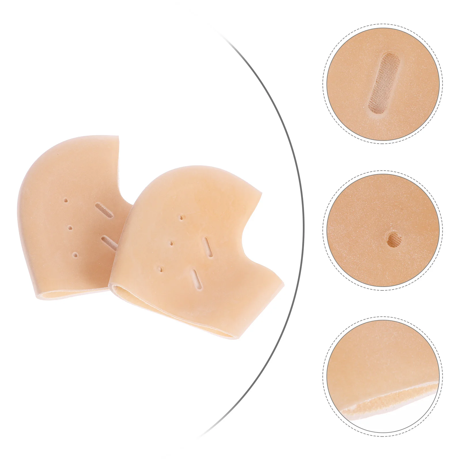

Protectors Foot Socks Moisturizing Heel Support Damping Pads Beige Sanded