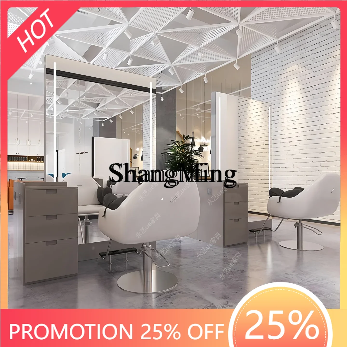 

SM salon mirror and dye table double-sided hair cuttinghigh-end barber shop mirror hair salon special hair