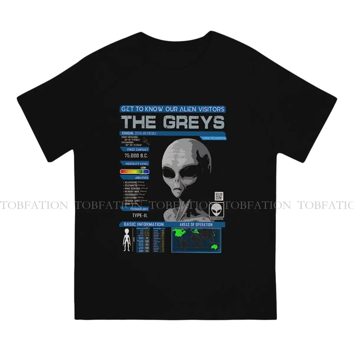 Alien UFO Creative TShirt for Men Our Alien Visitors The Greys Round Neck Basic T Shirt Hip Hop Birthday Gifts Tops 6XL