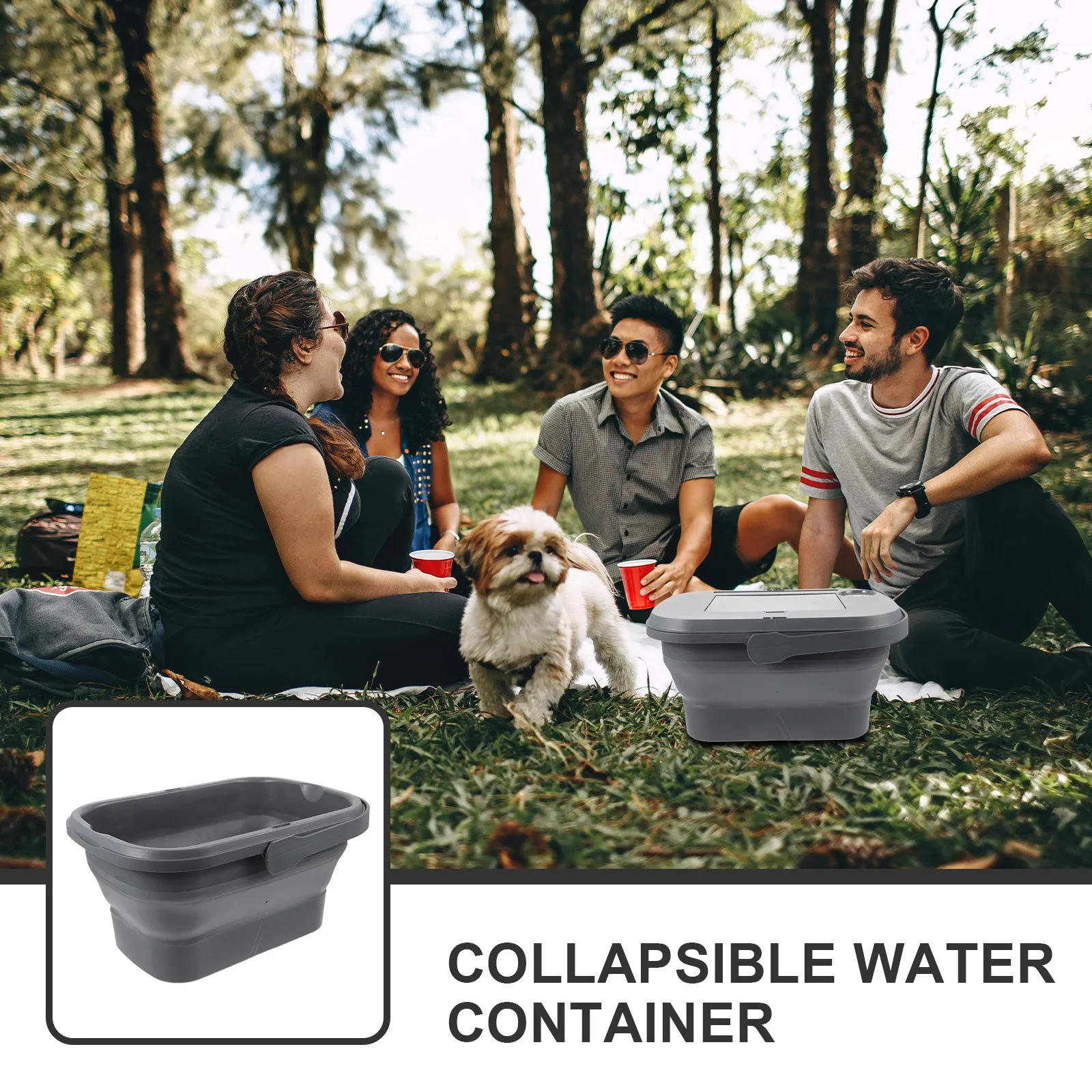 

Foldable Outdoor Bucket Large Capacity Collapsible Water Carrying Bucket Portable Camping Water Container Picnic Car Washing