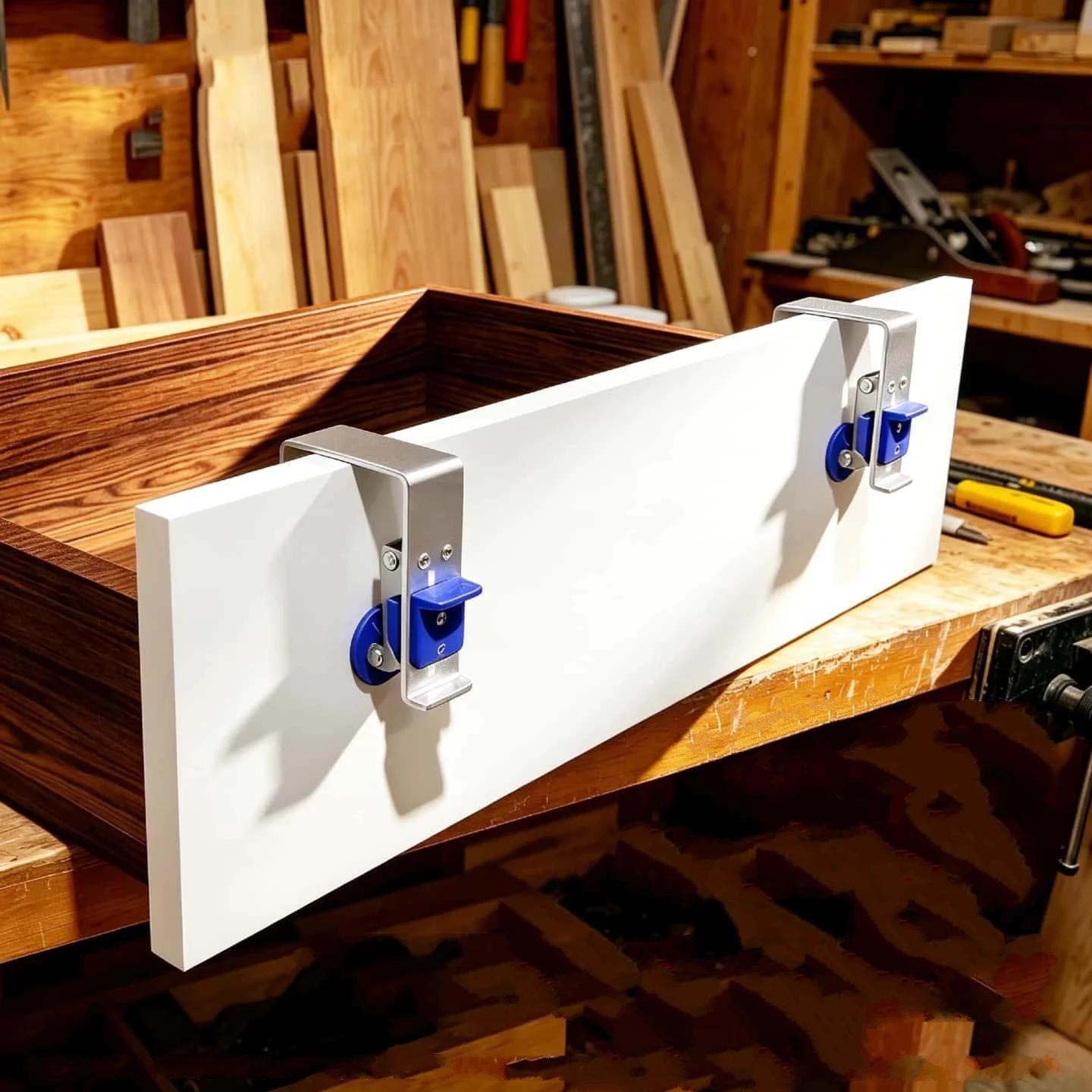 Woodworking Jig Steel Drawer Panel Clips Drawer Front Installation Clamps Cabinet Tool Home Furniture Installation & Repair Tool