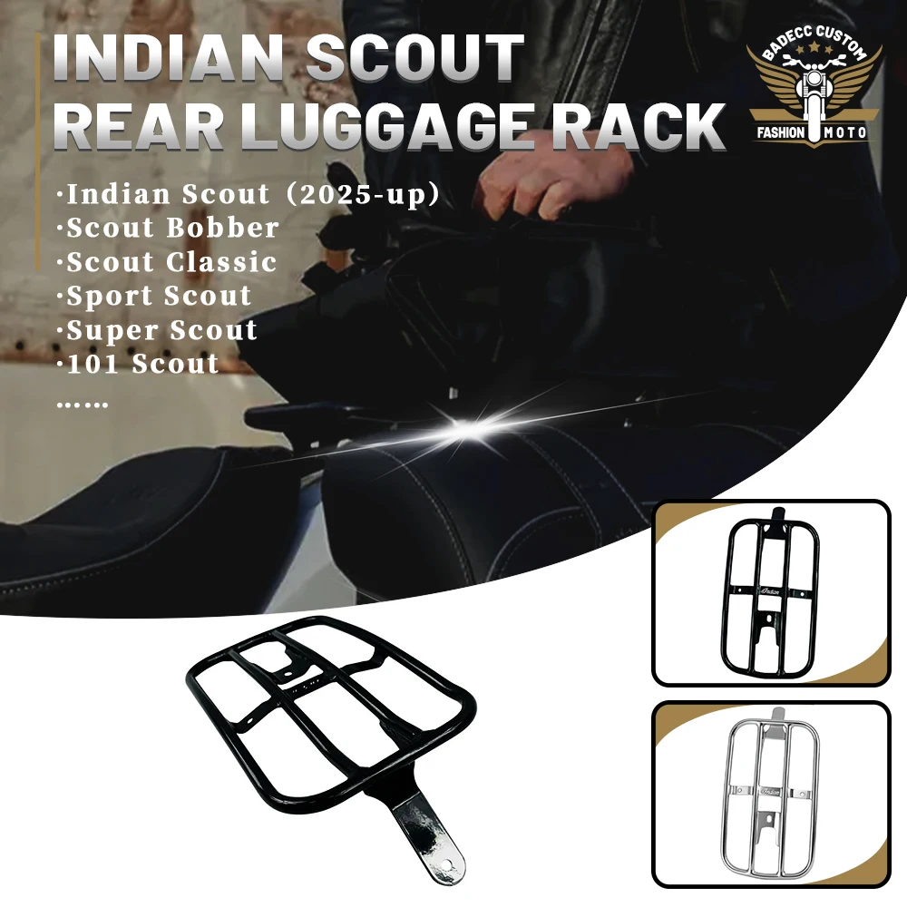 

Motorcycle Rear luggage Rack Fender Rack For Indian Scout Bobber 2025-up Modification Accessories 101 Scout Super/Sport Scout