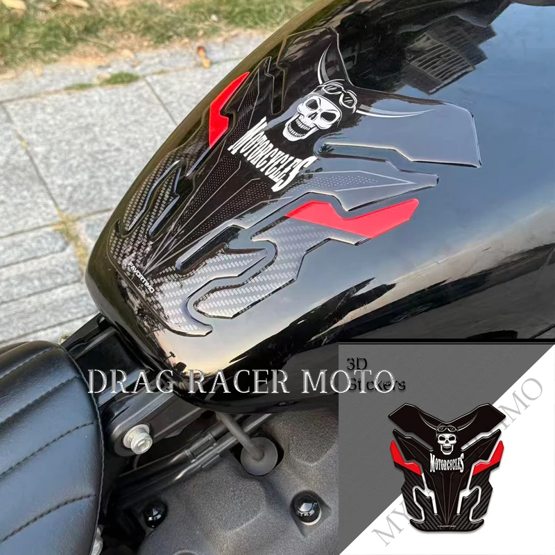 

For Street Bob 107 114 117 2026 3D Gel Epoxy resin Motorcycle Accessories Tank pad stickers protection decals kit