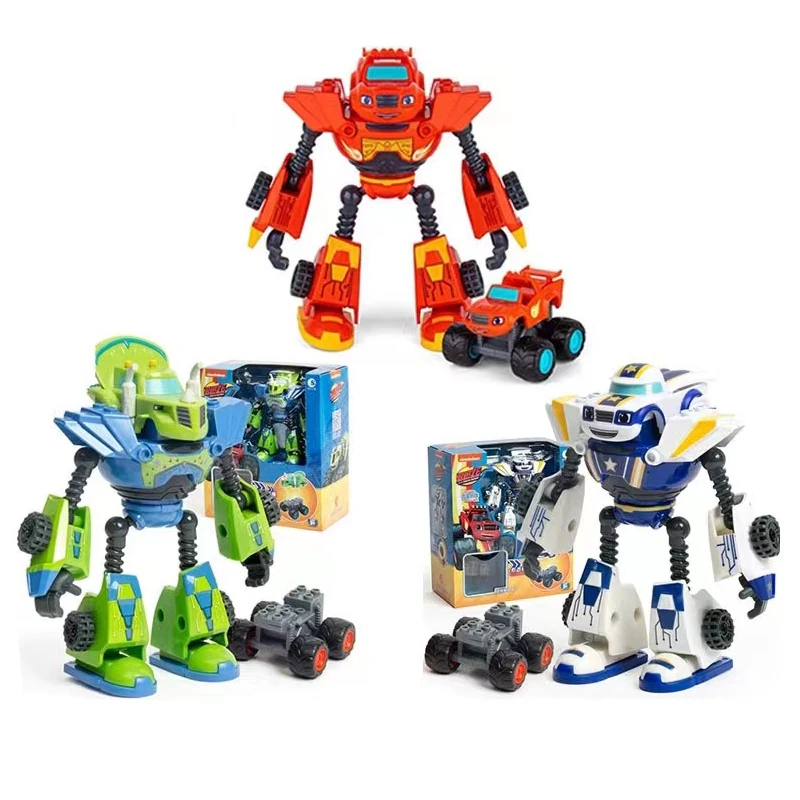 Hot Blaze Monster Machines Cartoon Plastic Alloy Deformed Car Sell Model Action Figures Toys Child Birthday Gifts