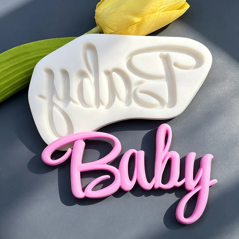 Happy Birthday Baby Silicone Mold Sugarcraft Cupcake Baking Mold Fondant Cake Decorating Tools