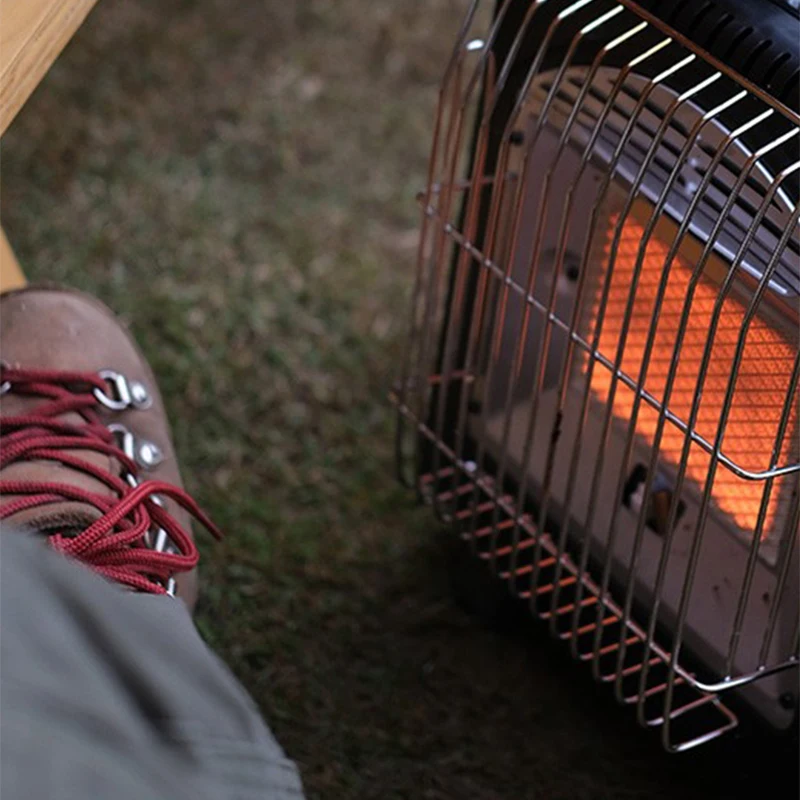 1.7KW Portable Space Heater Multifunctional Gas Heater Ceramic Heater Adjustable Iron Stove Heater for Outdoors Camping Picnic