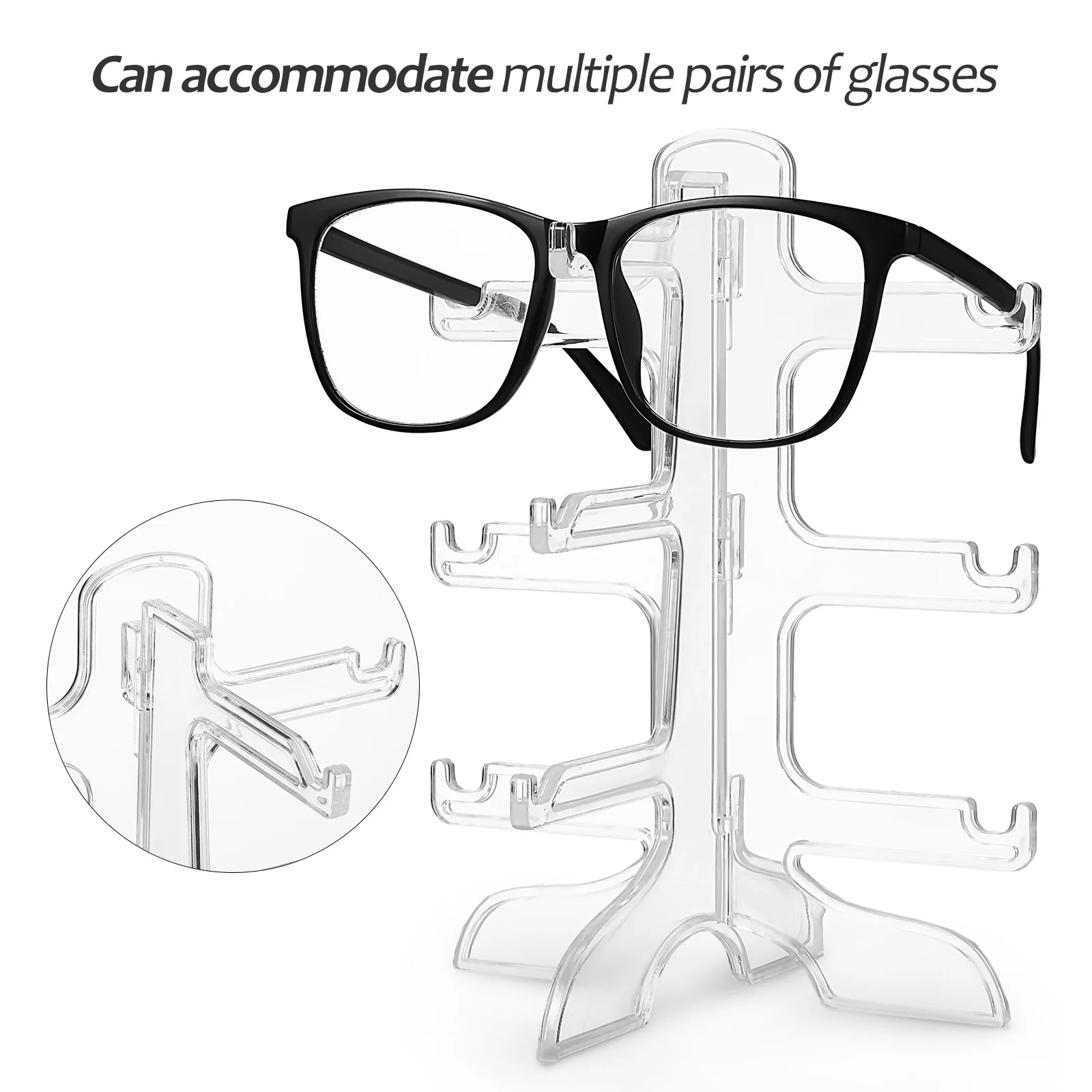 

2 Pcs Sunglass Glasses Display Stand Sunglasses Holder Rack Eyeglass Racks Organizer Frame