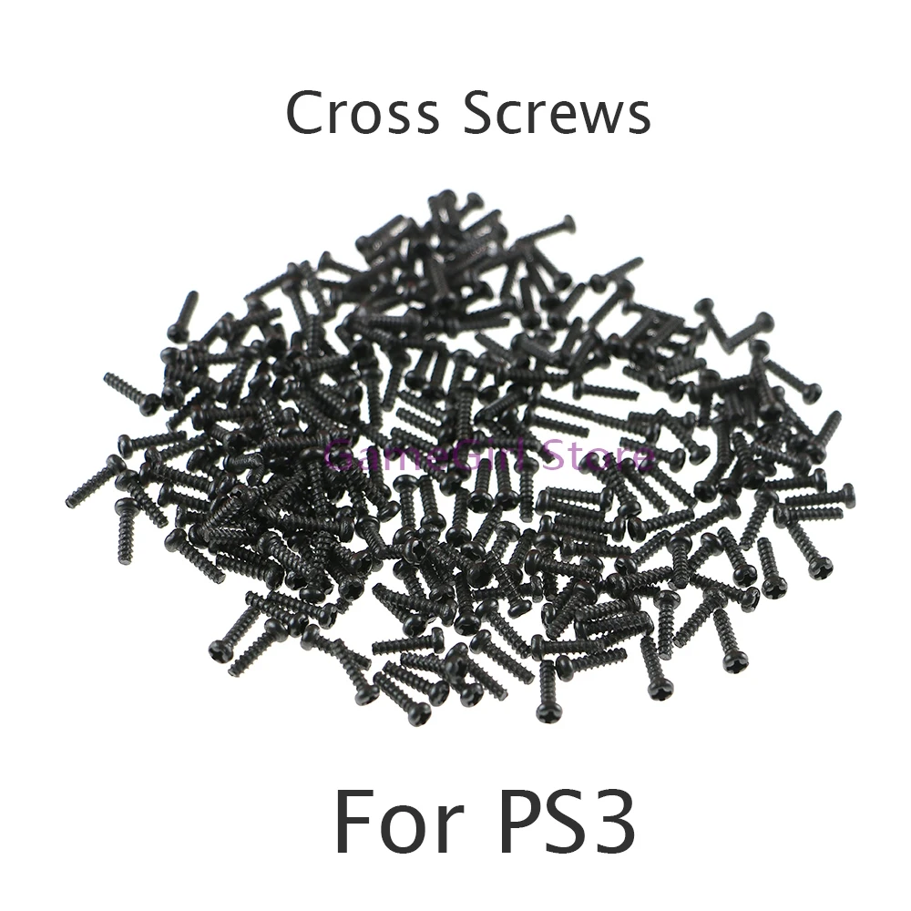 1000pcs=200sets Black Round Head Cross Screws for PlayStation PS2 PS3 Wireless Game Controller Replacement Accessories