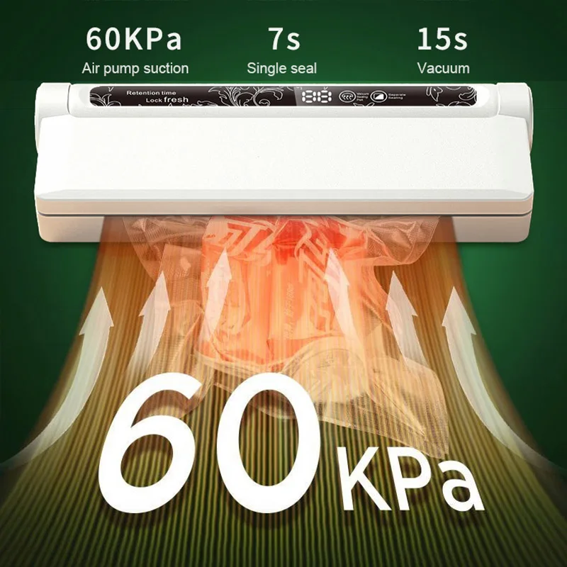 Xiaomi youpin máquina seladora a vácuo de alimentos, operação inteligente com um clique com 20 sacos, forte potência de sucção para armazenamento de alimentos, novo