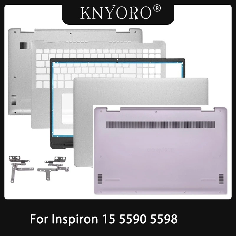 Original New For Inspiron 15 5590 5598 LCD Back Cover Front Bezel Frame Palmrest Upper Housing Top Case Bottom Base Lower Shell