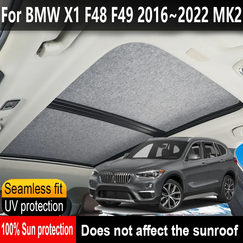 

Car Sunroof Insulation Roof Visor For BMW X1 F48 F49 2016~2022 2021 20 MK2 Anti-UV Electrostatic Adsorption Sky Curtain Sunshade