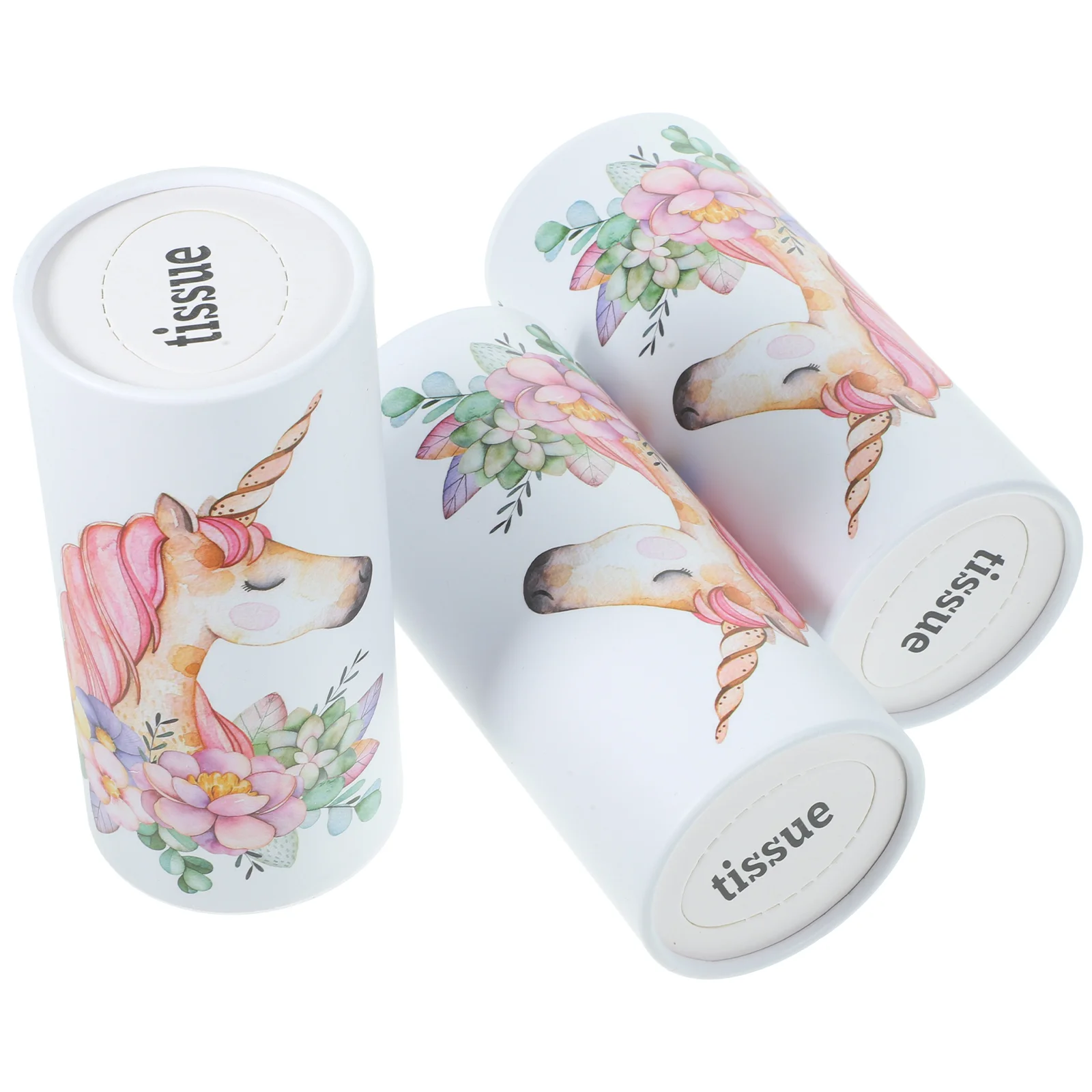 

3 Pcs Cylinder Pumping Paper Tissues with Lotion Cup Holder Car for Adorable Napkin Dispenser