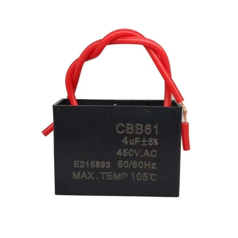 CBB61 Fan Starting Capacitor 1/1.2/1.5/2/3/3.5/4/5/8/10/12/15/16/20UF CeilingFan