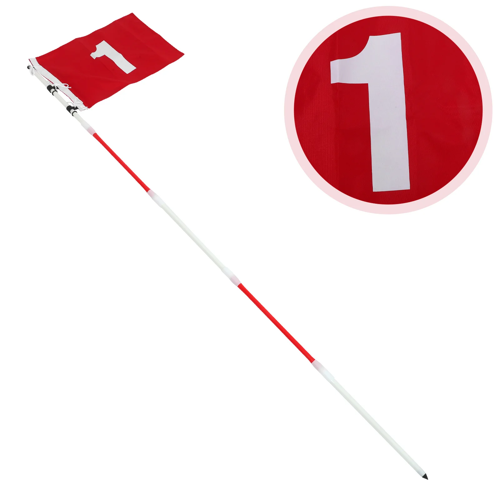 

Golf Flagpole Set Green Hole Cup Training Practing Golfing Supplies Putting Cups for Backyard Iron Flagpoles Equipment