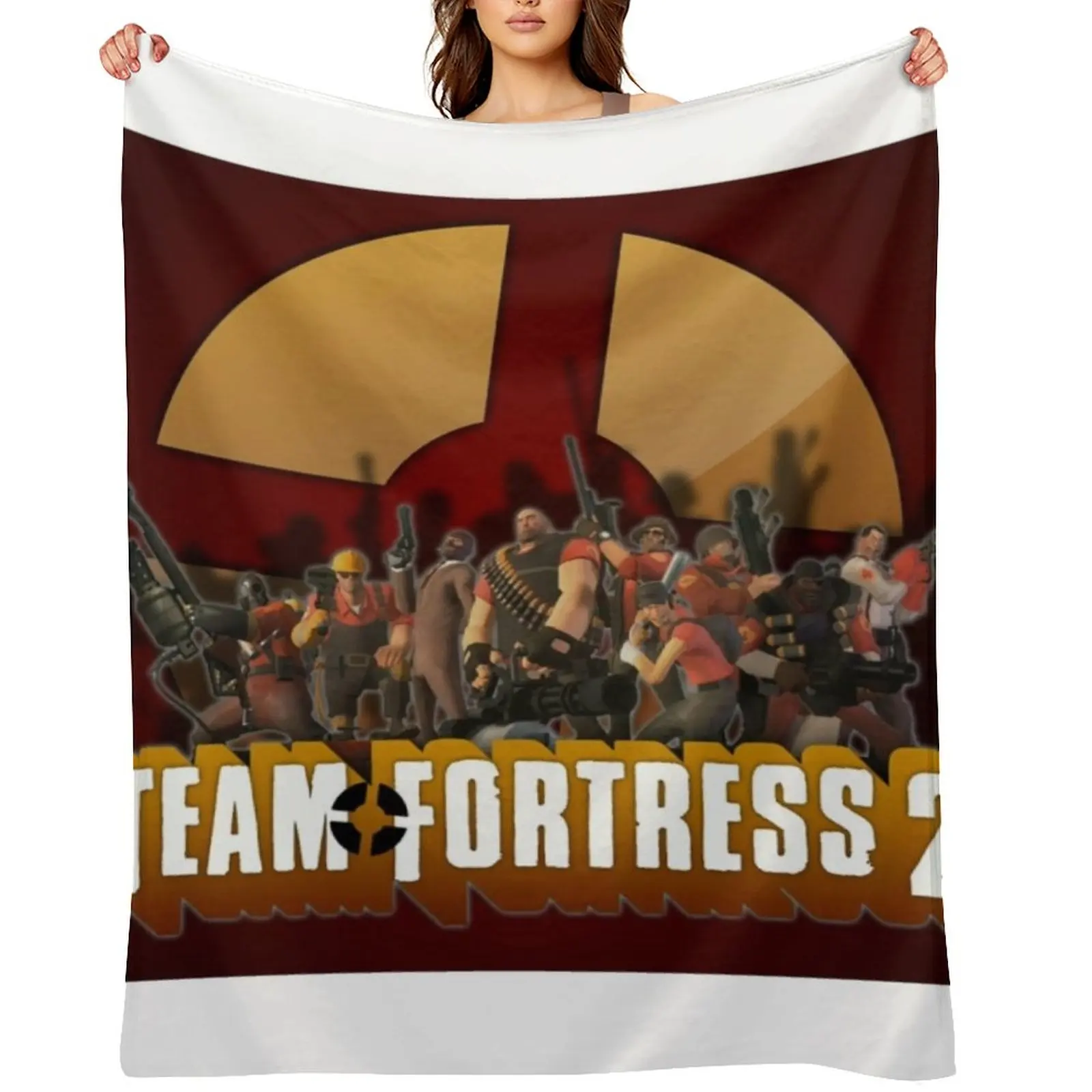 

Team Fortress 2 Game Logo Throw Blanket Summer Cute Plaid Soft Plaid Soft Beds Blankets