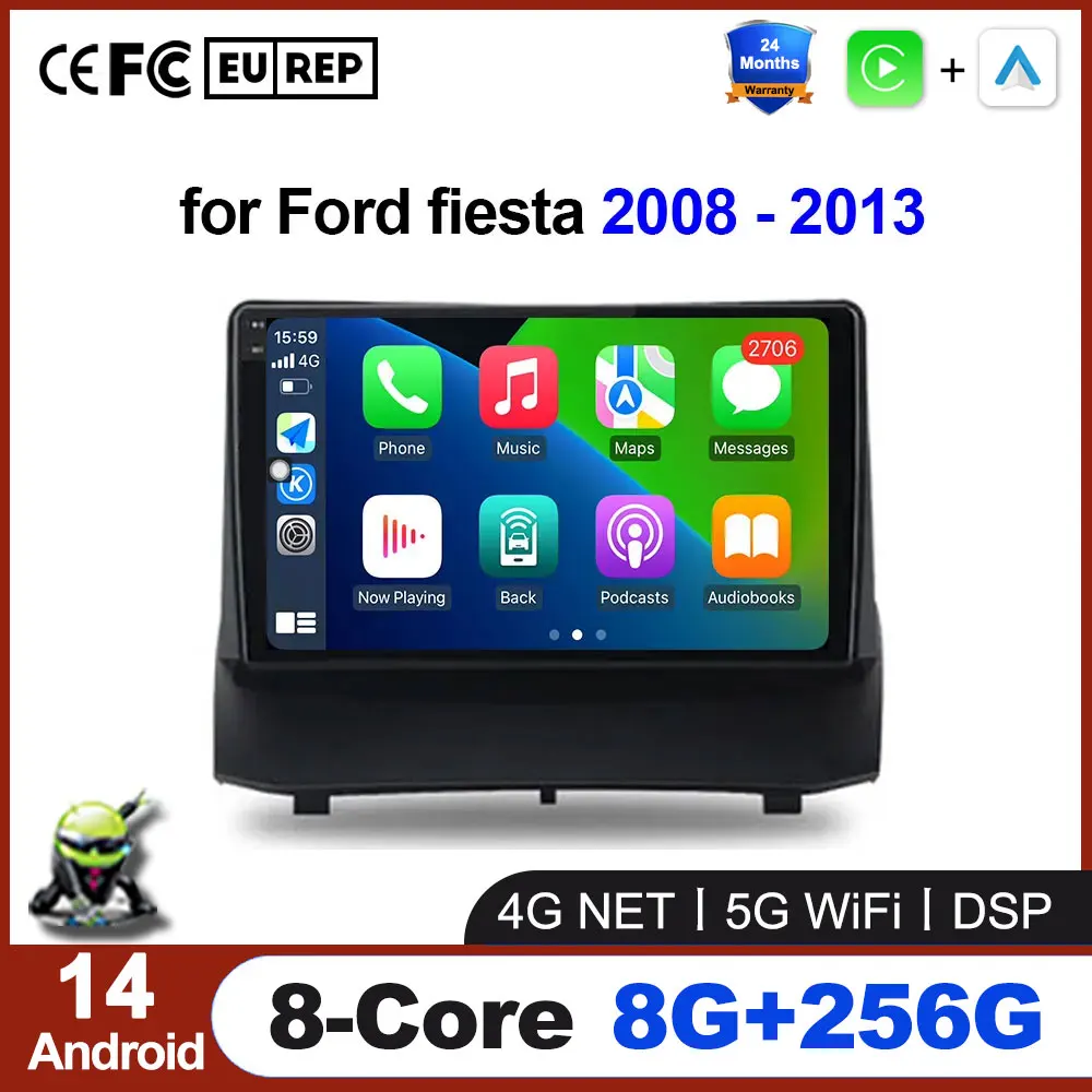 

Android 14 for Ford fiesta 2008 - 2013 Car Radio Multimedia Video Player Navigation GPS Auto Radio No 2DIN