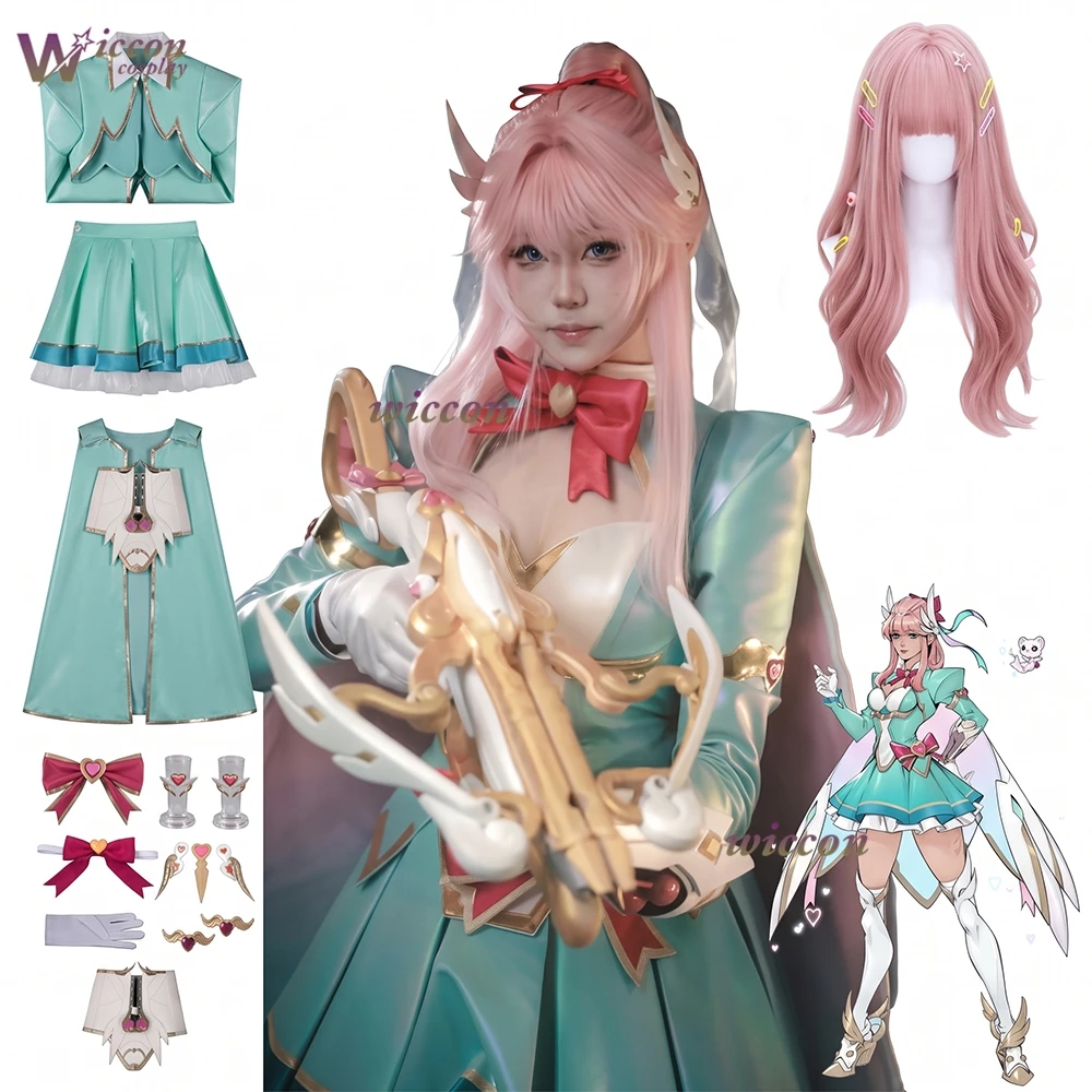 Cos C COS Overwatch 2 Freja Heart of Courage Valor Cosplay-Kostüm für Erwachsene Frauen - Komplettes Set mit Rüstung, Umhang, Armbrust-Requisiten für Halloween-Bühne