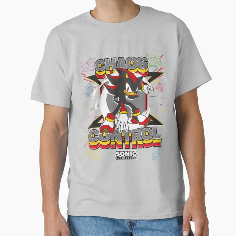 فيلم فيديو سونيك الظل القنفذ هدية تي شيرت للرجل بلوزات كبيرة الحجم أنيمي الجرافيك طباعة Y2k الملابس الكرتون المحملة