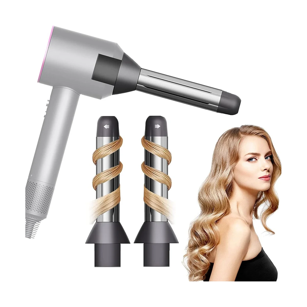 Hair Curling Barrels for Dyson Supersonic HD01 HD02 HD03 HD04 HD07 HD08 HD15 Hair Dryer Hair Curler Nozzle Accessories A