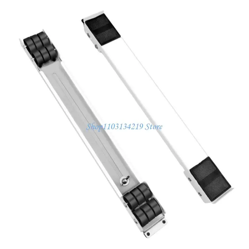 N5KC Adjustable Stainless Steel Appliance Moving Tray For Heavy Load Bearing Like Washing Machine Refrigerator Featuring 360