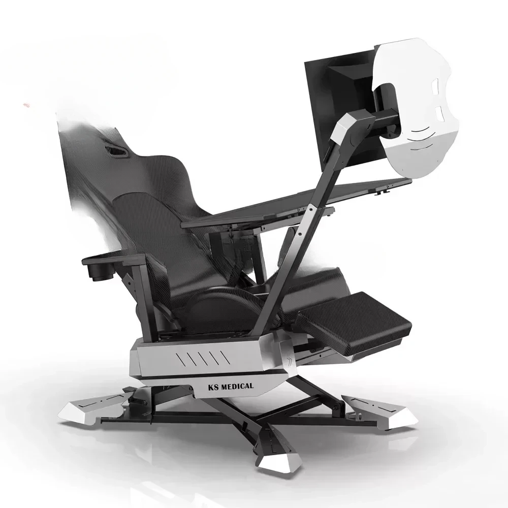 Ergonomic Excellence Cockpit Gaming and Office Chair Computer Reclining Cockpit Gaming Chair (Exclude 2 Monitors)