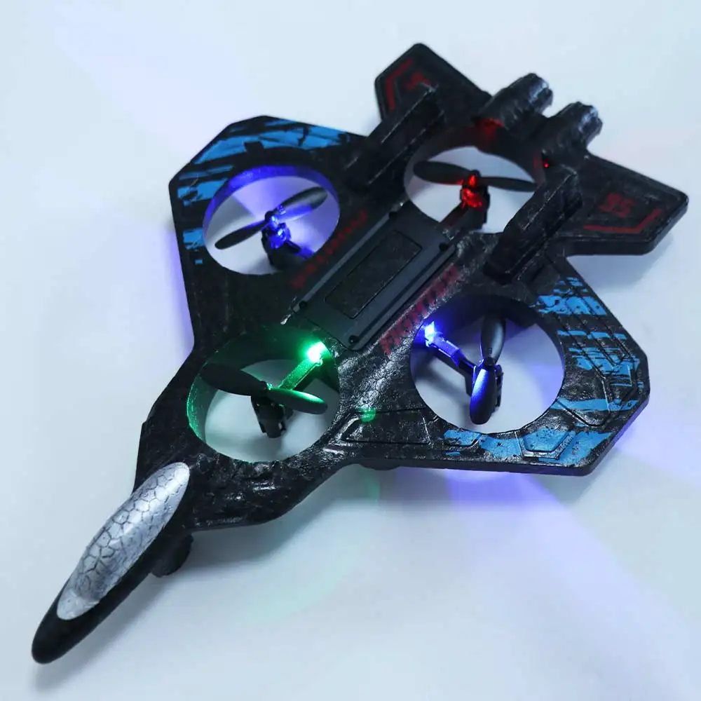 

EPP Foam Remote Control Foam Fighter RC Drones Gravity Sensing Glider Flying Helicopter Toy Durable with Light