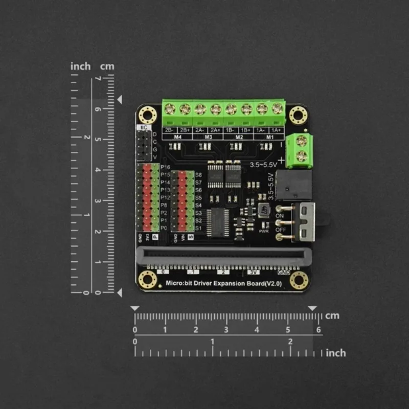 DFRobot-Carte d'extension de carte de pilote de moteur micro: bit, moteur 4 voies, servo 8 voies, interfaces 9 GPIO