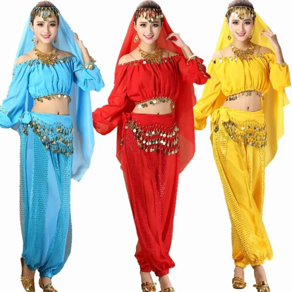 For Thailand/India/Arab Show Costumes Sequins Waist Chain Belly Dance Belt Dancer Skirt Hip Scarf