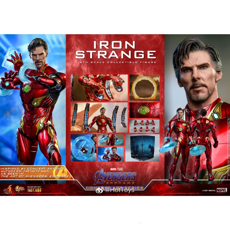 Stok tersedia Hottoys Hobby Iron Strange 1/6 Anime mainan Action Figure hadiah Model koleksi hobi