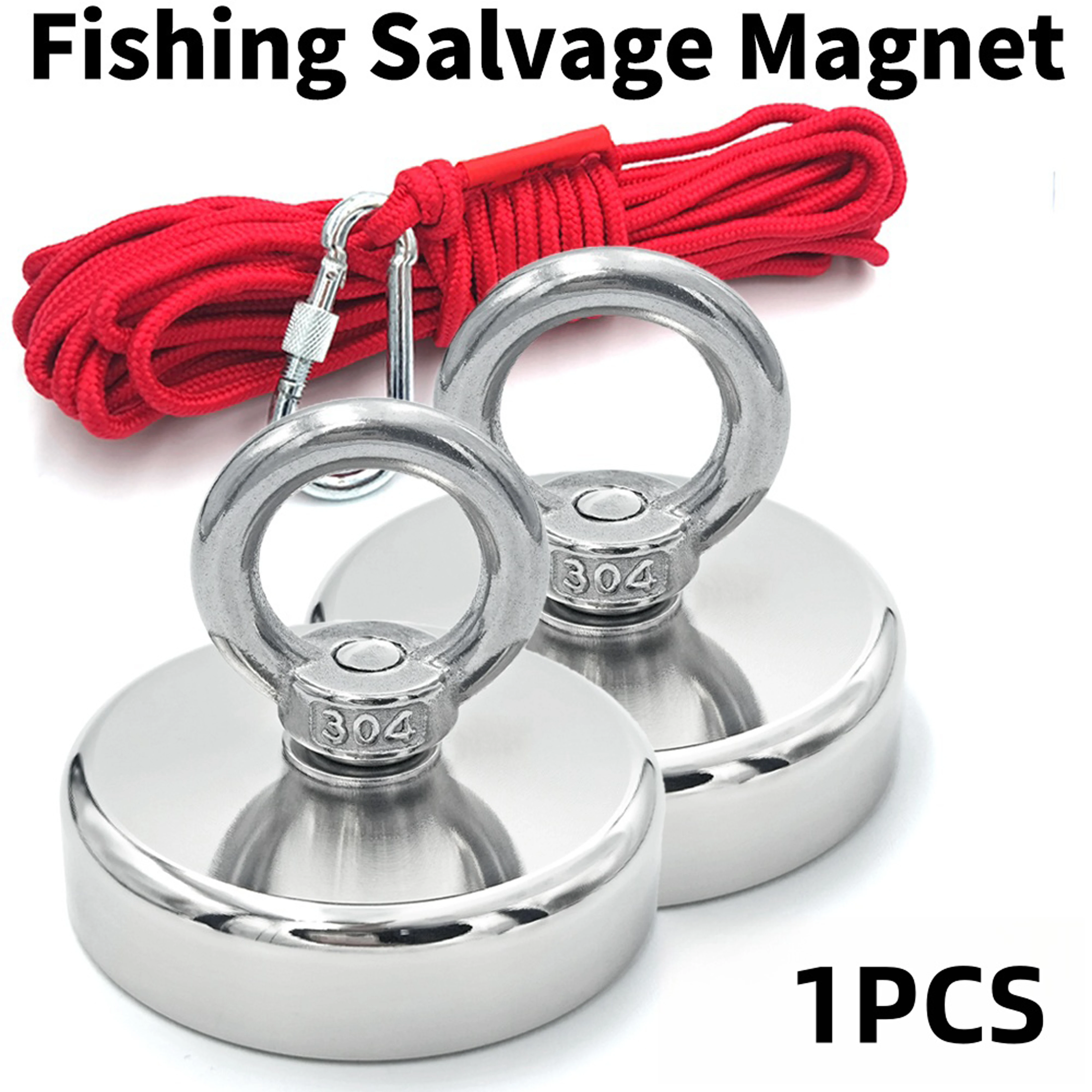 

1PCS Super Strong Neodymium Magnet Set Heavy Duty Fishing Magnetic Hooks Kit with Countersunk Eyebolt Salvage Finder Magnets