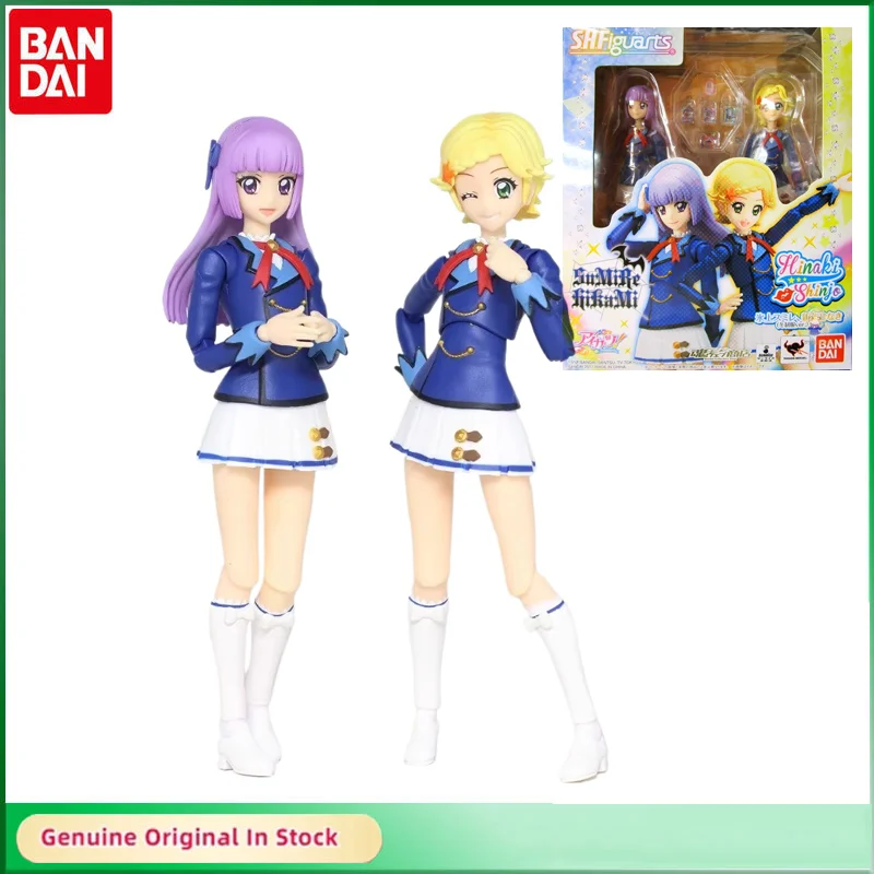 Bandai Original SHFiguarts Aikatsu！Sumire Hikami Hinaki Shinjo Action Figure Active Joints Model Hobbies Collectible Gift