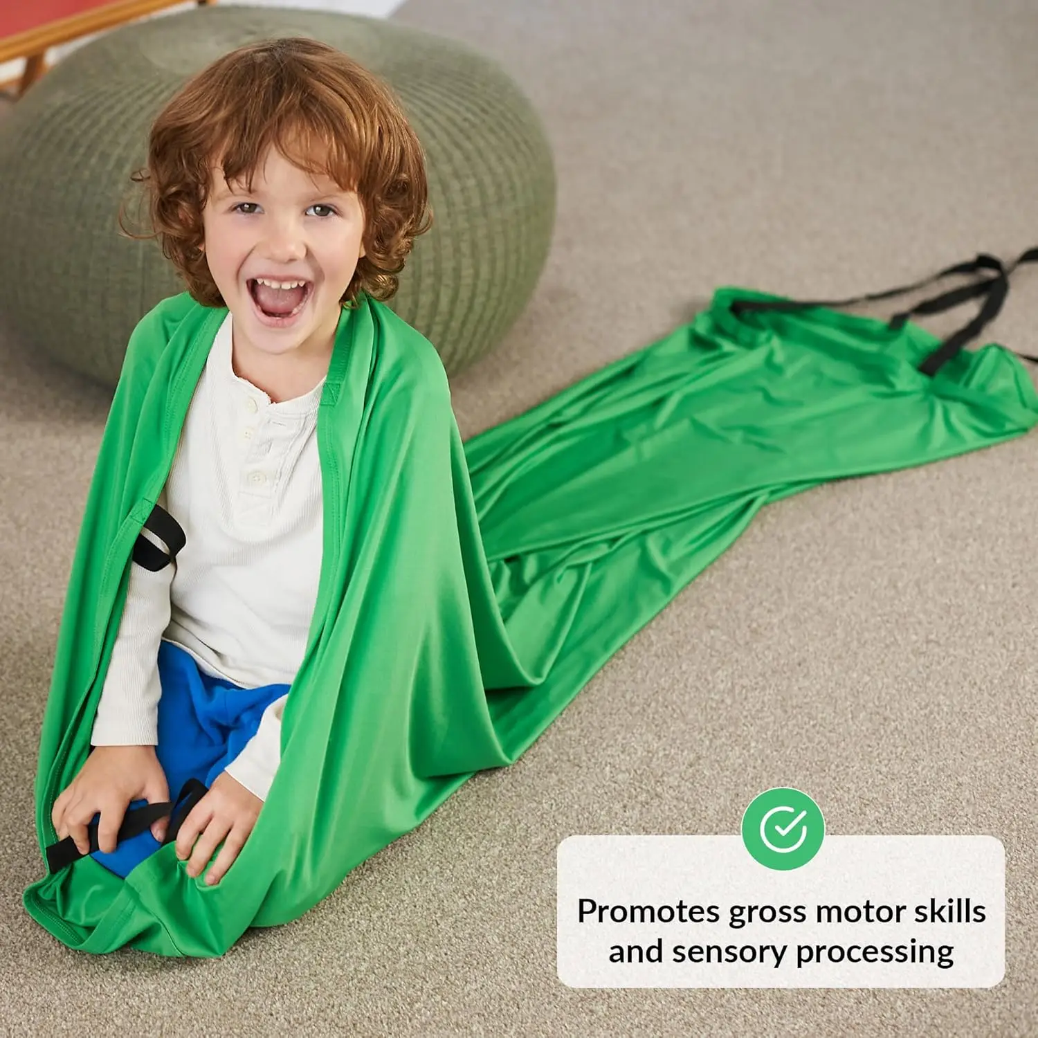 

Детский сенсорный туннель Сенсорные компрессионные игры для вашего ребенка Трубка из спандекса Тканевый туннель для разных возрастов Длина 300 см