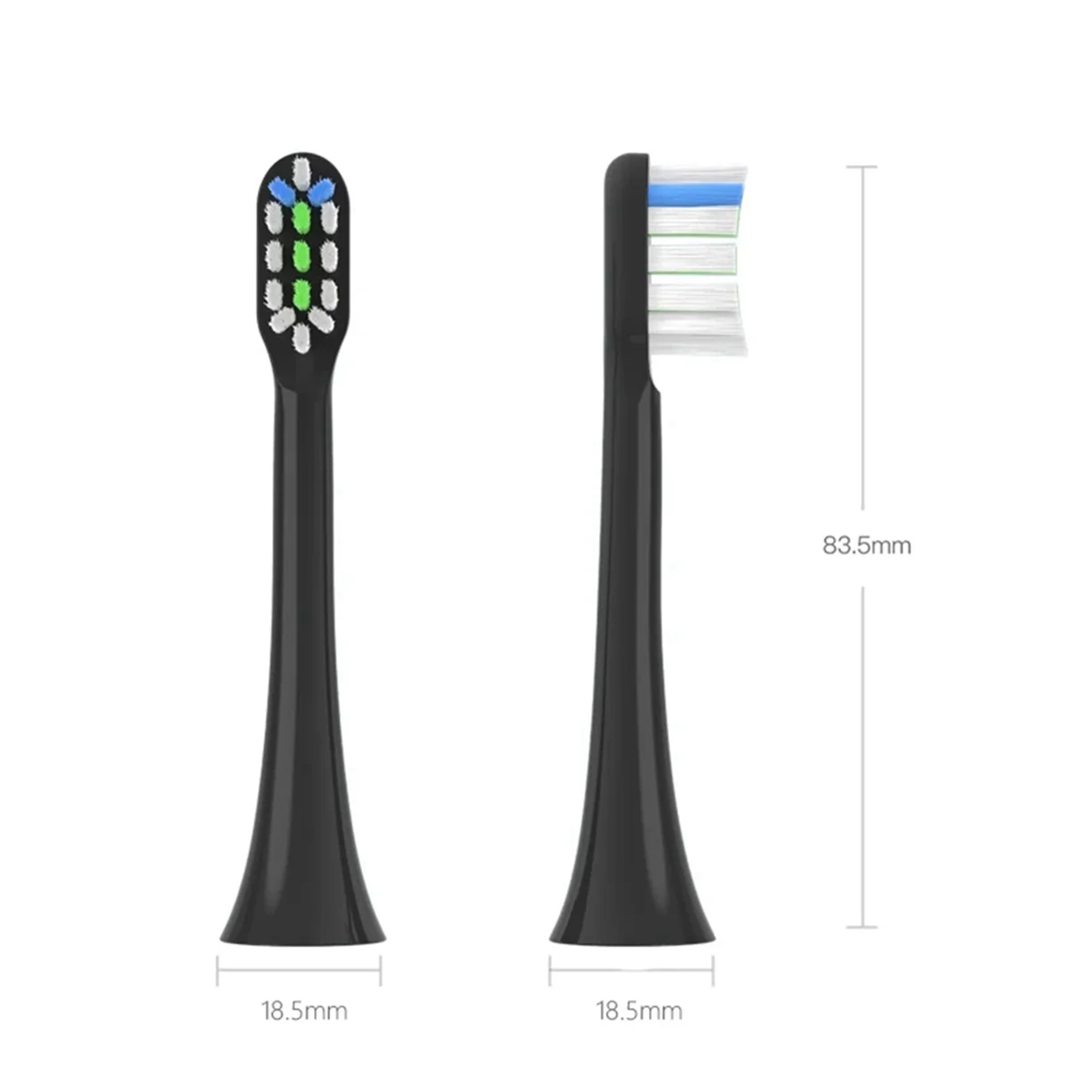 10 Stuks Vacuüm Verzegelde Verpakte Vervangende Borstelkoppen Voor Soocas X 3 X3pro X3u X5 V1 D3 Elektrische Tandenborstel, Zwart