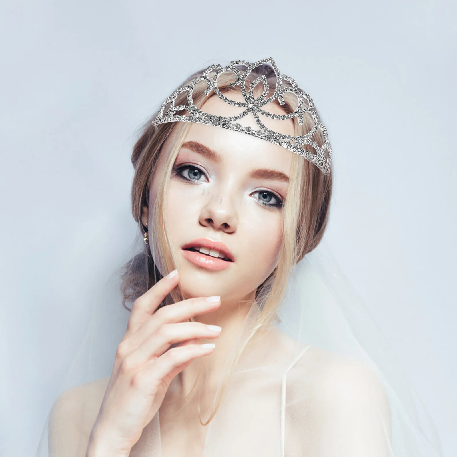 

Свадебная тиара со стразами, корона, красный, серебристый, великолепный головной убор, боковой гребень, украшение для свадьбы, помолвки и вечеринки