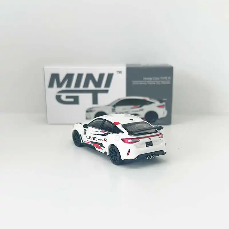 MINI GT 1/64 #626 Civic R 2023 kolekcja aluminiowy Model samochodu prezentowa