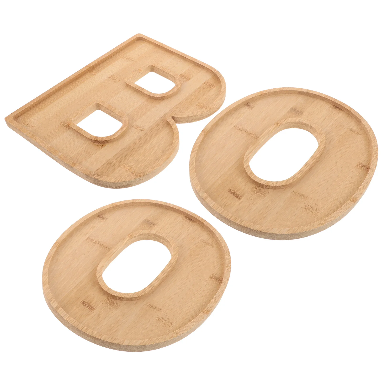 

3Pcs Wooden Halloween Serving Tray Boo Food Charcuterie Board Snack Candy Cookies Fruit Display Platter Wooden Serving Tray