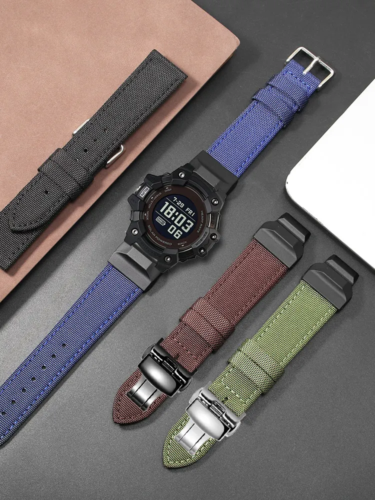 For Casio G-SHOCK Cat Intelligent Sports GBD-H1000 Series Modified Nylon Watch Strap for Men view 2
