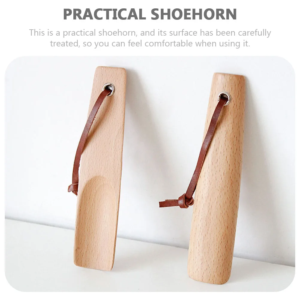 Schuhlöffel aus Buchenholz, glattes, langlebiges Schuhheber-Werkzeug zum einfachen Tragen zu Hause, Schuhlöffel, Schuhlöffel aus Holz, Zubehör