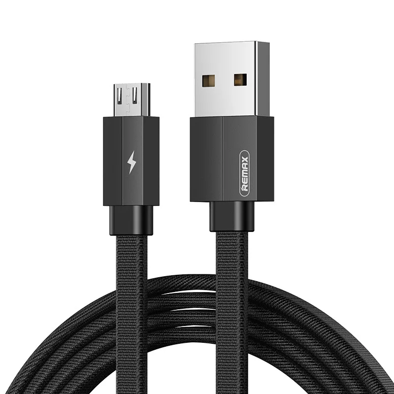 Remax 2.4A Fast Charging Cable 2.1A 2M Length Cable Type-C Micro USB Cable High Speed Data Transmission Braided Wire