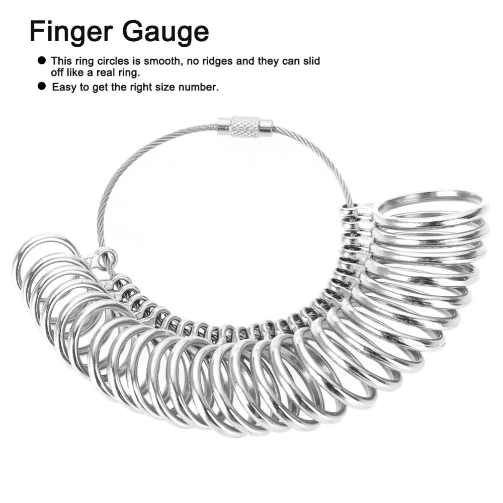 

Практичный металлический материал, размер для колец, 27 шт., измерительный инструмент для колец, измерительный инструмент для личного использования