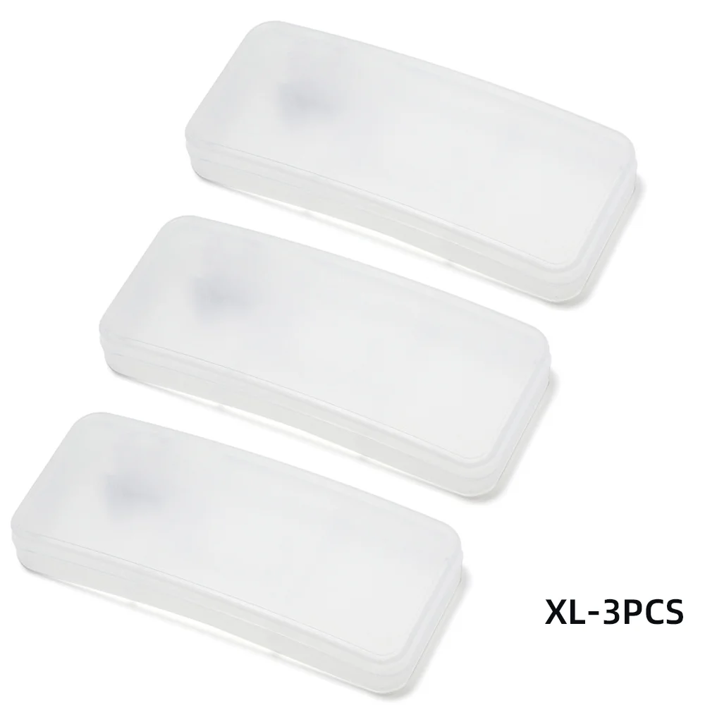 NONE VIVIBEE Clip-on-Sonnenbrillen-Kunststoffbox, M, L, weiß, transparent 3