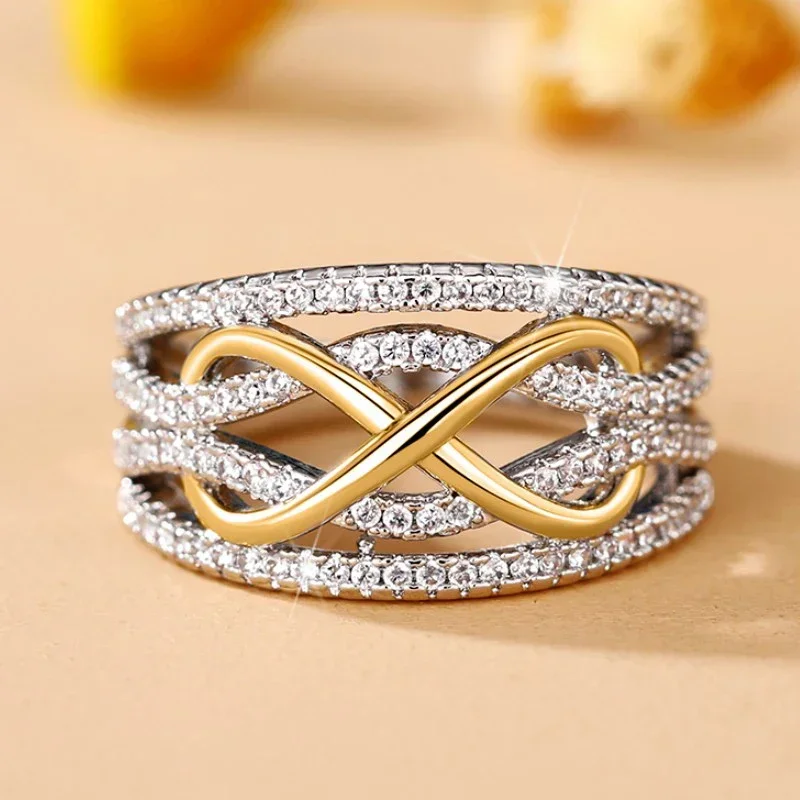 Unique Love Design Women Rings for Wedding Engagement Band Luxury Accessories Hot Trend Eternity Jewelry Party Gift Anillos