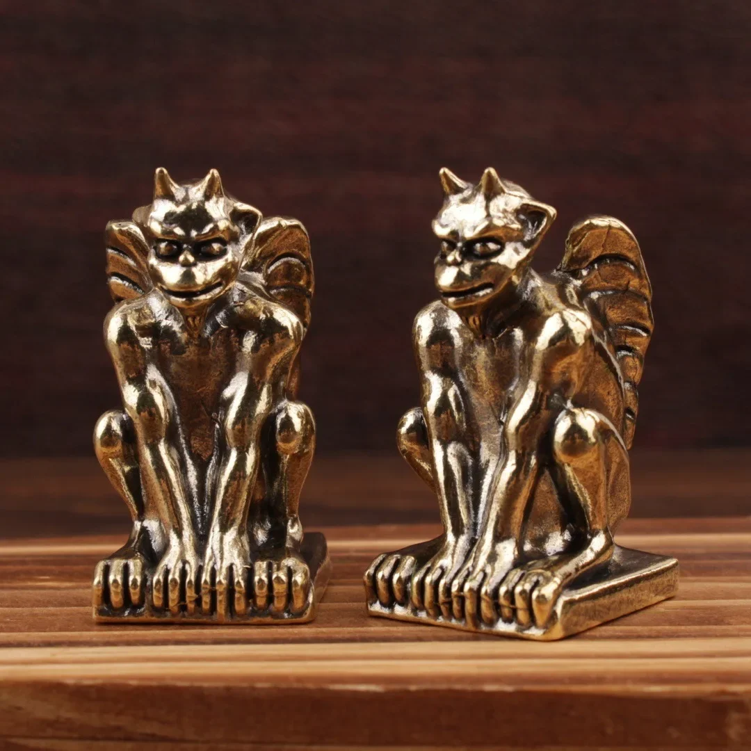 Brass Demon King Small Ornament Retro Crafts Creative Ornament Brass Demon King Home Furnishing Office