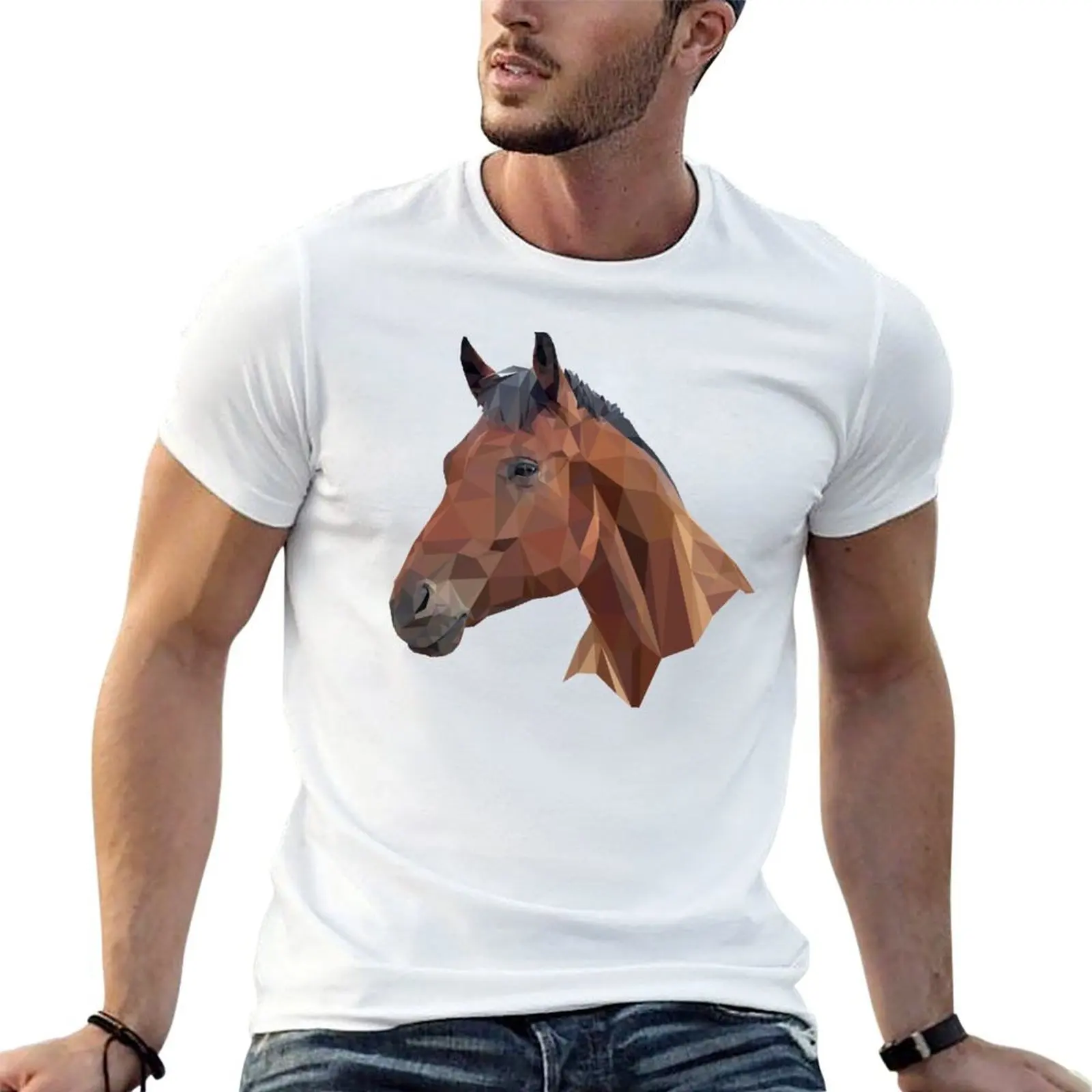 

Horse T-Shirt anime tshirt g man t shirts for men anime t shirts oversize T-Shirt