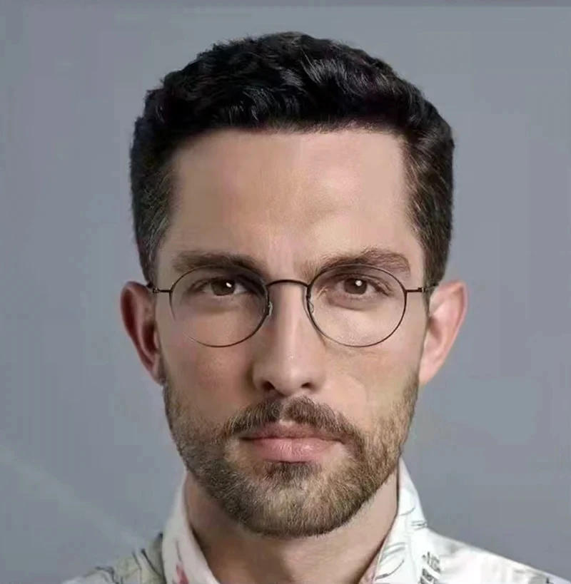 Denmark Brand Round Screwless Glasses Frame Men Women TT Titanium Light Weight Eyeglasses Simple Thin Rim Ultralight Gafas New